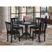 Red Barrel Studio® Drop Leaf Solid Wood Dining Set Wood in Black/Brown | Wayfair DCC3416F34A74BC08F0CEA282F3DB4A9