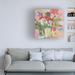 Red Barrel Studio® Farida Zaman 'Pink Impressionism' Canvas Art Canvas in Brown/Gray/Pink | 14 H x 14 W x 2 D in | Wayfair