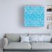 Orren Ellis Good Vibes Pattern VIB by Veronique Charron - Wrapped Canvas Painting Canvas in Blue | 14 H x 14 W x 2 D in | Wayfair