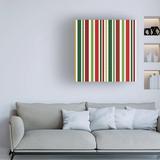 The Holiday Aisle® Katie Pertiet 'Christmas Garden Step 05' Canvas Art Canvas in Green/Red/White | 18 H x 18 W x 2 D in | Wayfair