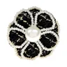 CINDY XIANG – broches à fleurs en perles camélia sasanquoa pour femmes Double couche bijoux en