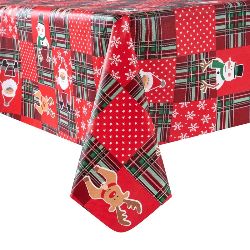 Ray Star Santa Celebrate tablecloth GreatFlannel Backing