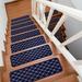 Blue/Black 0.3 x 8.5 W in Stair Treads - Gracie Oaks Kahniya Stair Tread Synthetic Fiber | 0.3 H x 8.5 W in | Wayfair