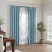 Waverly Solid Semi Sheer Rod Pocket Single Curtain Panel Synthetic in Green/Blue | 95 H x 25 W in | Wayfair 22716801572