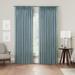 Waverly Solid Semi Sheer Rod Pocket Single Curtain Panel Synthetic in Green/Blue | 63 H x 50 W in | Wayfair 22716801585