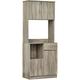 Armoire de cuisine multi-rangements 3 placards 2 niches tiroir panneaux particules classe E1 aspect