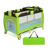 Costway Green Portable Baby Crib Infant Bassinet Bed-Green