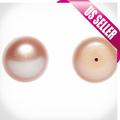 Pearl Beads Half-Drilled Button Mauve Freshwater Cultured Pearl A Grade 11 mm