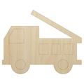 Fire Truck Engine Fireman Firefighter Symbol Wood Shape Unfinished Piece Cutout Craft DIY Projects - 4.70 Inch Size - 1/8 Inch Thick