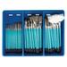 Royal & Langnickel Economy Sable Ceramic Handle Paint Brush Classroom Pack Assorted Size Blue Set of 72