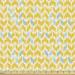 Yellow Chevron Fabric by the Yard Ikat Style Abstract Sketchy Looking Faded Zigzag Motif Tile Decorative Upholstery Fabric for Sofas and Home Accents 2 Yards Marigold Pale Blue White by Ambesonne