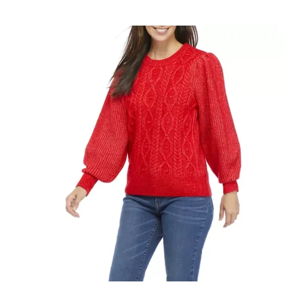 crown---ivy™-womens-balloon-sleeve-cable-knit-sweater,-red,-xxl/