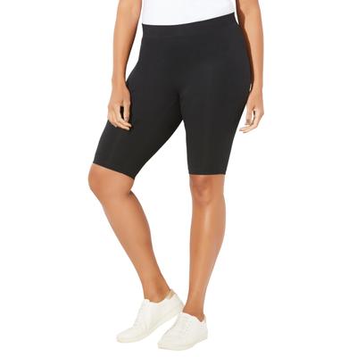 Plus Size Women's Knit Bike Short by Catherines in Black (Size 2X)