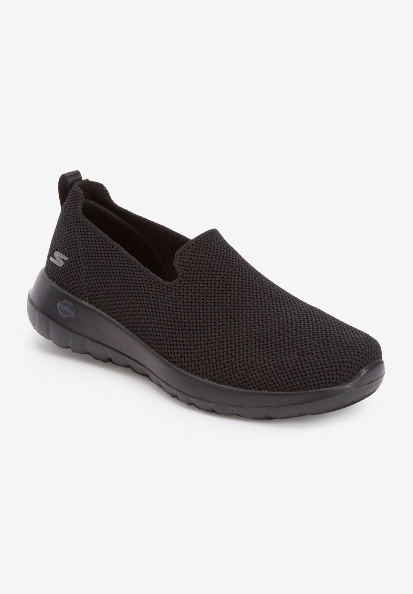 Wide Width Women's The Go Walk Joy Slip On Sneaker by Skechers in Black Wide (Size 7 1/2 W)