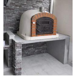 Authentic Pizza Ovens Built-In Wood-Fired Pizza Oven in White in Brown | 31 H x 39 W x 39 D in | Wayfair LISRAPREM