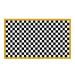 Black 27 x 0.5 in Area Rug - MacKenzie-Childs Check It Out Gold Rug Viscose/Wool | 27 W x 0.5 D in | Wayfair 350-02013