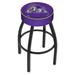 Holland Bar Stool NCAA Bar & Counter Stool Plastic/Acrylic/Leather/Metal/Faux leather in Black | 30 H x 18 W x 18 D in | Wayfair L8B130JmsMad