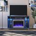 Latitude Run® Townley TV Stand for TVs up to 48" w/ Fireplace Included Wood in Blue | 29.875 H in | Wayfair 08F3646960A047209A5D76965C83E108