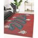 Blue 60 x 0.08 in Area Rug - Dragon On Red Area Rug By Bungalow Rose Polyester | 60 W x 0.08 D in | Wayfair 480D2F5819E04178907B882C87BD11E6