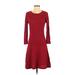 Connected Apparel Casual Dress - DropWaist: Red Dresses - Women's Size 5