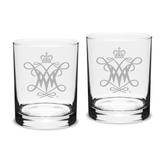 William & Mary Tribe 14oz. 2-Piece Classic Double Old Fashioned Glass Set