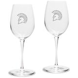 San Jose State Spartans 12 oz. 2-Piece Luigi Bormioli Titanium White Wine Glass Set
