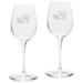 Tulane Green Wave Team 12 oz. 2-Piece Luigi Bormioli Titanium White Wine Glass Set