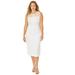 Plus Size Women's AnyWear Linen & Lace Dress by Catherines in White (Size 4X)