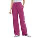 Plus Size Women's Sport Knit Straight Leg Pant by Woman Within in Raspberry (Size 1X)