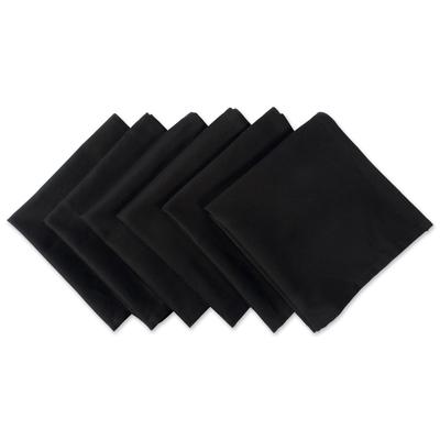 Black Napkin, Set of 6 by DII in Black