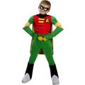 Funidelia | Robin Costume for boy Boy Wonder, Superheroes, DC Comics - Costume for kids, accessory fancy dress & props for Halloween, carnival & parties - Size 7-9 years - Green