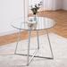 Latitude Run® Round Glass Dining Table Glass/Metal in Gray | 29.53 H x 35.43 W x 35.43 D in | Wayfair 13018B6821B14D78A25F8978D8D16FE4