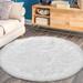 White 78.83 x 2.39 in Area Rug - Everly Quinn Kemmi Power Loom Rectangle 2' x 3' Faux Sheepskin Area Rug/Faux Fur | 78.83 W x 2.39 D in | Wayfair