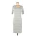 Lularoe Casual Dress - Midi: Gray Print Dresses - Used - Size Medium