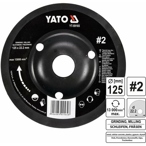 Profi Raspelscheibe für Winkelschleifer 125mm Nr2 - Yato