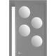 Atmosphera - Set di 4 specchi rotondi adesivi 30x30 créateur d'intérieur