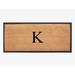 A1HC Rubber and Coir Heavy Weight large Outdoor Durable Monogrammed Doormat 24"X48", Beige