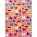 Pink Butterflies Kids Fun Play Mat Educational Reversible Rug 31"X58" - 31" x 58"