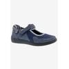 Extra Wide Width Women's Buttercup Mary Jane Flat by Drew in Navy Combo (Size 13 WW)