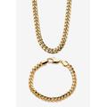 Men's Big & Tall Men'S Goldtone Curb Link Bracelet (10.5Mm), , 30 Inch Chain by PalmBeach Jewelry in Gold