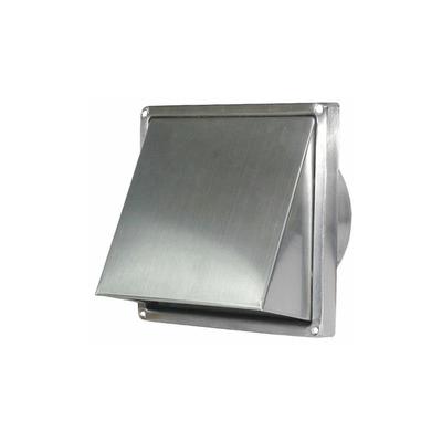 Vents - Edelstahl Ablufthaube mit Rückstauklappe 150mm x 150mm x ø 100mm Image