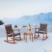 Gymax 3PCS Patio Rocking Chair & Table Set Outdoor Conversation Bistro - See Details