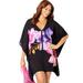 Plus Size Women's Kelsea Cover Up Tunic by Swimsuits For All in Floral (Size 14/16)