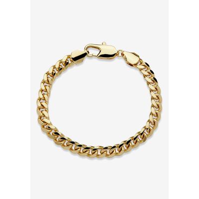 Men's Big & Tall Men'S Goldtone Curb Link Bracelet (10.5Mm), 9 Inches by PalmBeach Jewelry in Gold