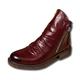 Mens Leather Boots Chelsea Boots Formal Boots For Men-Fashion High-Top Boots Red UK 6.5