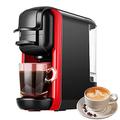 SATSAT Capsule Coffee Machine, 19 Bar 3 in 1 Automatic Espresso Coffee Maker, Fit NES-presso Capsule/Do-LCE Gu-STO Capsule/Coffee Powder for Home Office, 600ml Water Tank
