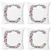 East Urban Home Ambesonne Letter C Throw Pillow Cushion Case Pack Of 4, Natural Grace Inspired Theme Butterflies Flying Together & Colorful Design | Wayfair