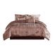 7 Piece Queen Comforter Set with Shimmering Appeal, Pink