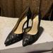 Jessica Simpson Shoes | *Nwt* Jessica Simpson Black Patterned Heels | Color: Black/Gray | Size: 7.5