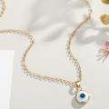 Urban Outfitters Jewelry | Boutique Lucky Evil Eye Necklace | Color: Blue/Gold | Size: Os